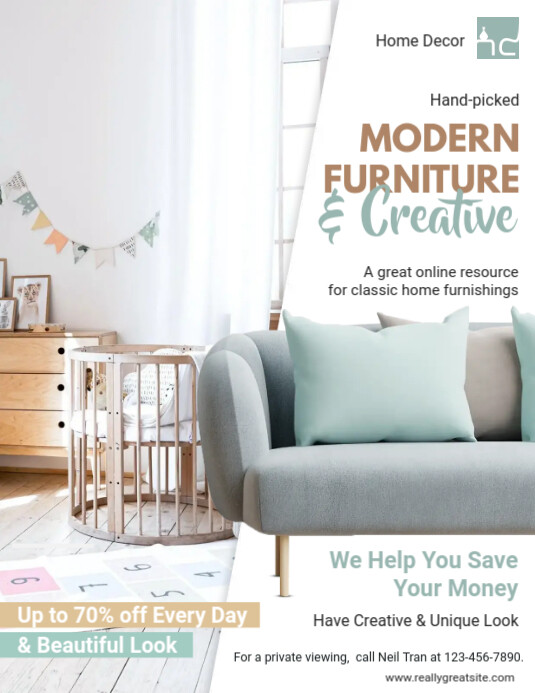 Modern Home Decor Advertisement Flyer Template PosterMyWall