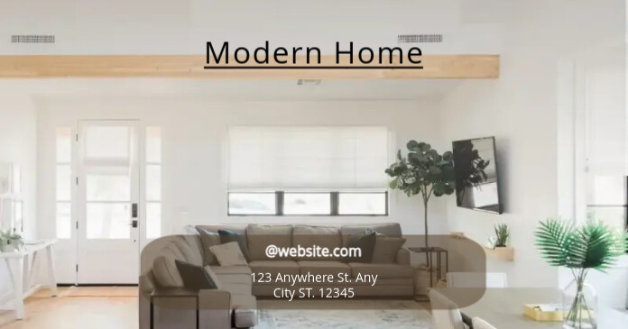 Modern Home Facebook Template | PosterMyWall