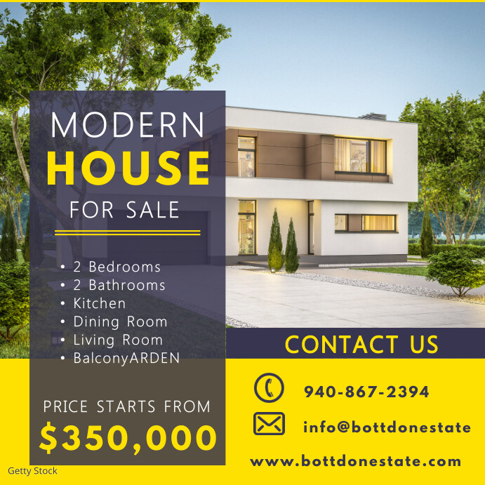modern home for sale real estate Template | PosterMyWall
