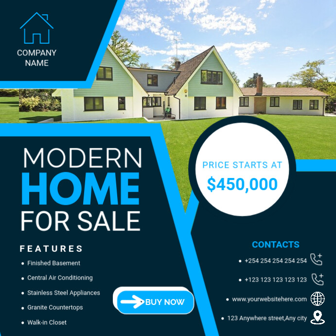 Copy of Modern Home For Sale Real Estate Instagram Post | PosterMyWall