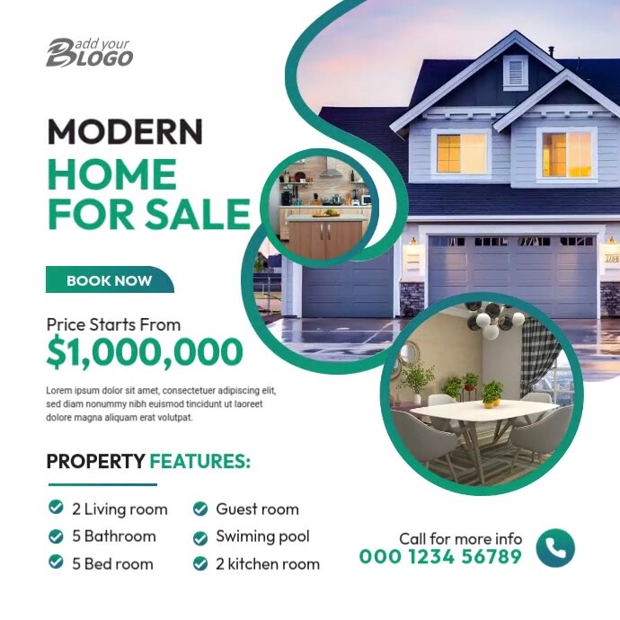 Modern Home Sale Instagram Post Template | PosterMyWall