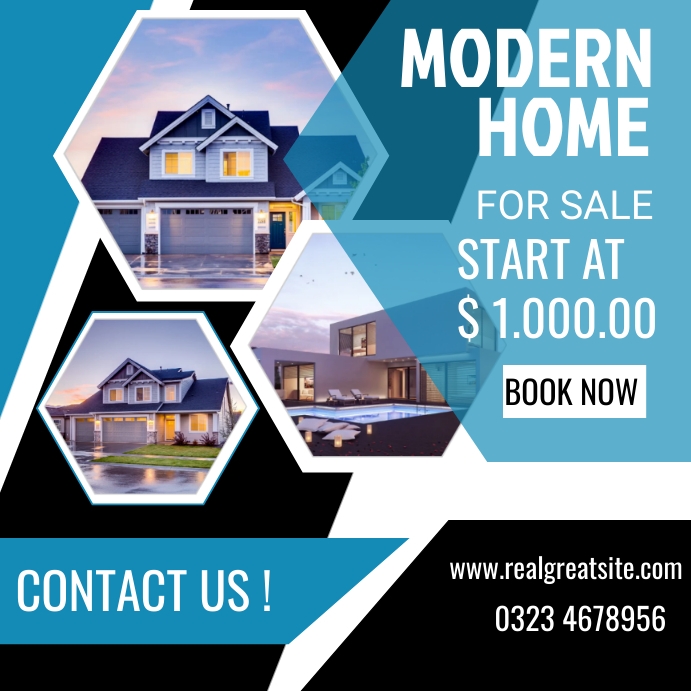 Copy of Modern home sale template | PosterMyWall