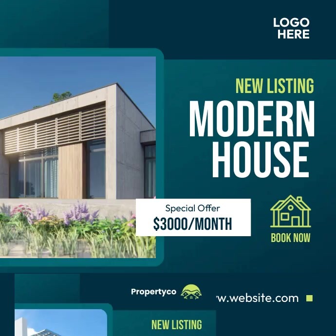 Installment Advertisements Modèle Modern House Ads | PosterMyWall