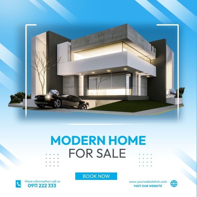 Modern House Design Instagram na Post template