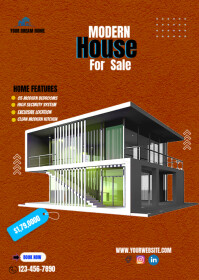 modern house A6 template