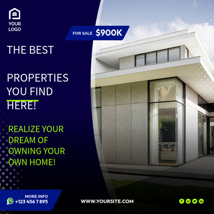 Copy of Modern house for sale instagram | PosterMyWall