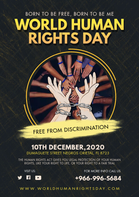 Modern Human Rights Day Poster Template | PosterMyWall