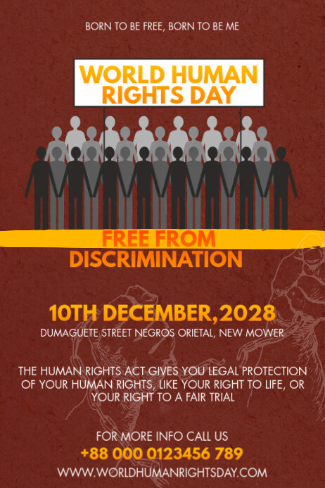 Modern Human Rights Day Poster Template | PosterMyWall