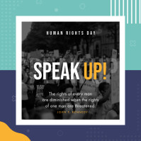 Purple International Human Rights Square Vide Template | PosterMyWall