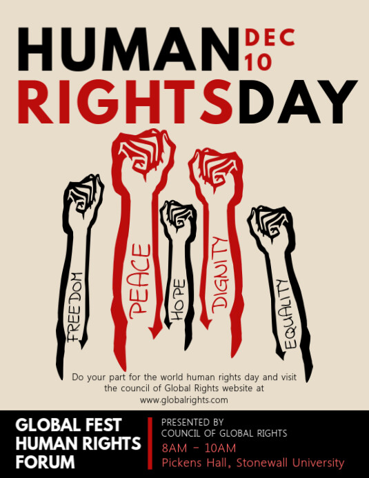 Modern Human Rights Propaganda Poster Template | PosterMyWall