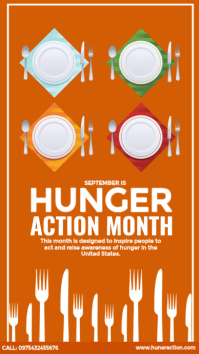 红色 Hunger Action Month Instagram-verhaal Template