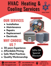 Modern HVAC Repair Technician Flyers 传单(美国信函) template