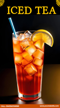 Modern Iced Tea Promotion Instagram Story template