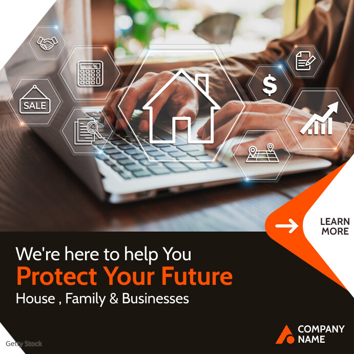 modern insurance services advertisement Template | PosterMyWall