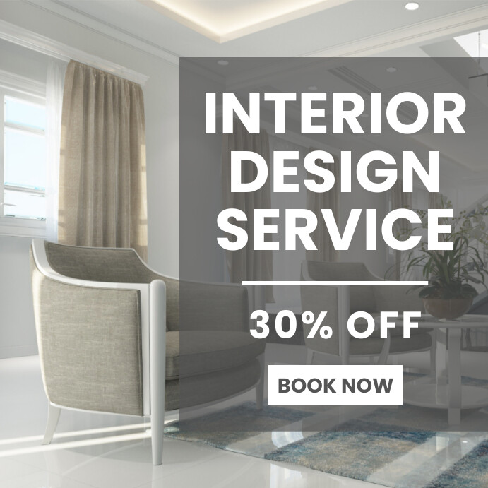 Modern Interior Design Service Instagram Post Template | PosterMyWall