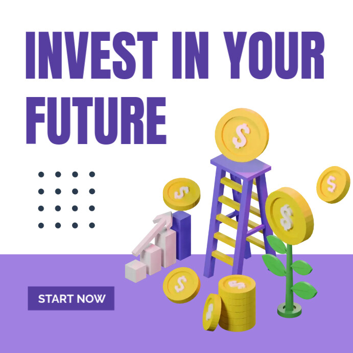 Modern Invest In Your Future Instagram Post Template | PosterMyWall