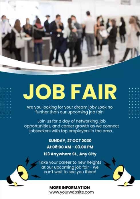 Job Fair Roster modern job fair template | PosterMyWall