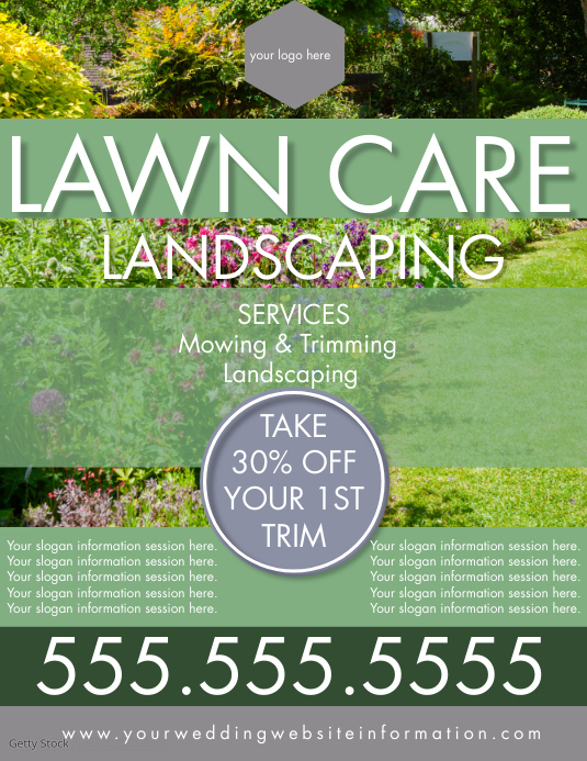 Modern Lawn Care Landscaping Flyer Ad Template PosterMyWall