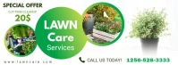 Modern Lawn Care Service Header Copertina Facebook template