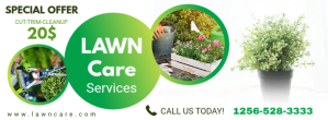Modern Lawn Care Service Header Facebook-coverfoto template