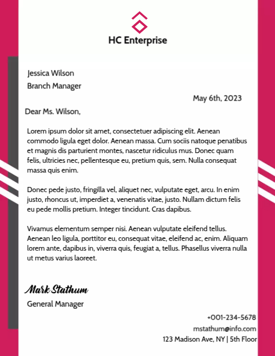 Modern Letterhead Template Flyer (US Letter)
