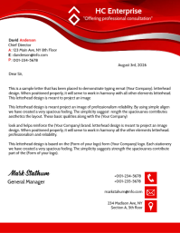 Hvid Letterhead Design Flyer Template