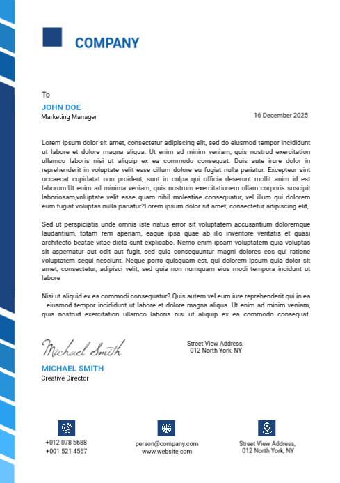 Modern Letterhead template A4