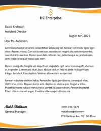 สีขาว Business Letter Flyer Template
