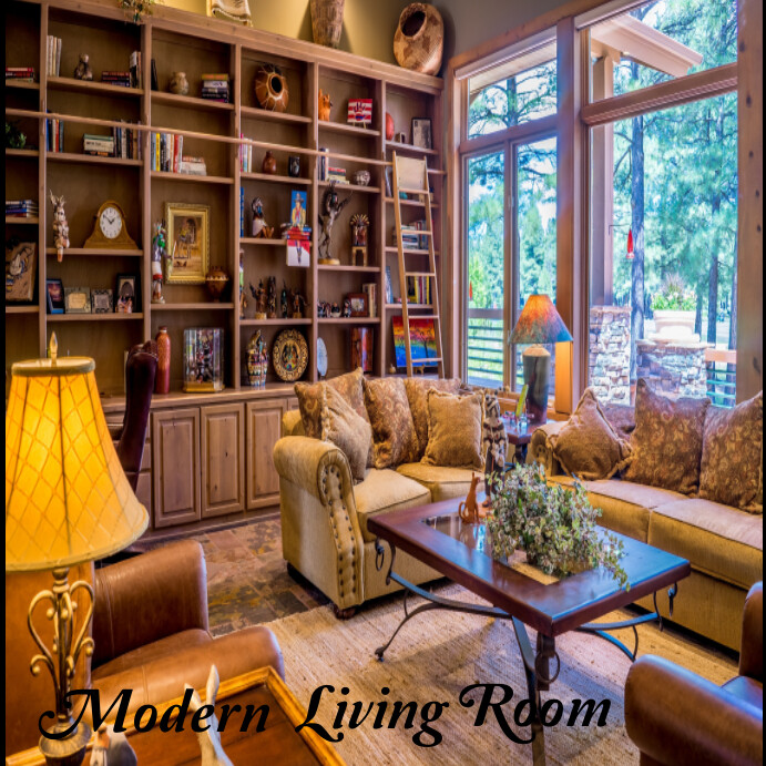 Modern Living Room Instagram Post templaat | PosterMyWall