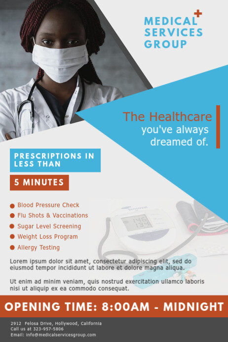Doctor Advertisement Sample Modern Medical Clinic Advertisement Flyer Template | PosterMyWall
