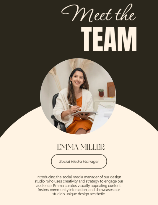 White Team Introduction Flyers Template | PosterMyWall