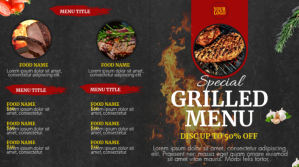 MODERN MENU Ekran reklamowy (16:9) template