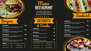 Modern Menu Digitalanzeige (16:9) template