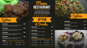 Modern Menu Digital Display (16:9) template