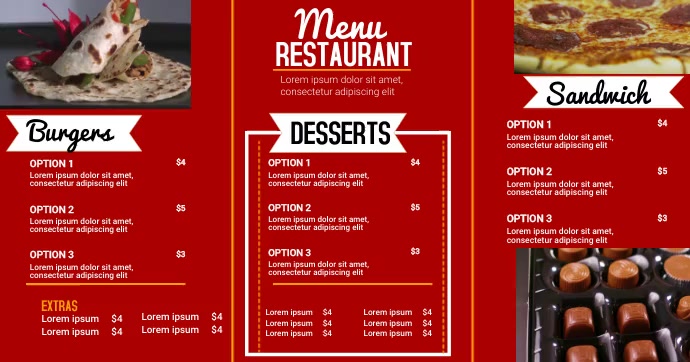 Modern Menu Template (1) Facebook Gedeelde Prent