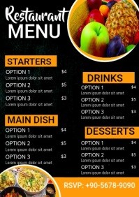 Modern Menu Template A4