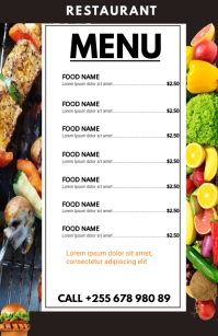 More! Menu Modern Menu Template | PosterMyWall