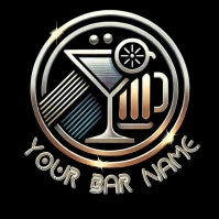 Modern Metallic Bar Logo template