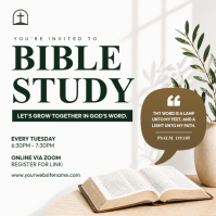 White Bible Study Invitation Instagram Post Template