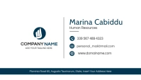 modern minimal blue and white geometric minim Business Card template