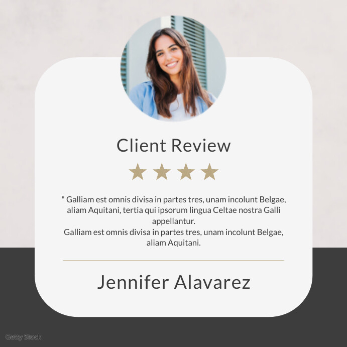 modern minimal client review advertisement ma Template | PosterMyWall