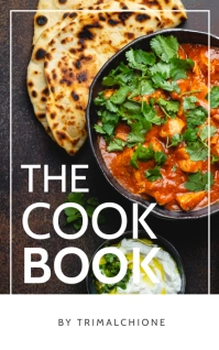 modern minimal cook book cover 2021 Kindle/Book Covers template