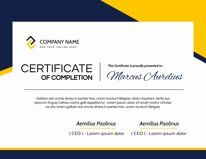 modern minimal geometric certificate of achie ใบปลิว (US Letter) template