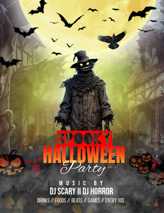 Plantilla de Modern Minimal Halloween Poster flyer | PosterMyWall