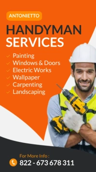 Modern minimal handyman services advertisemen Instagram 快拍 template