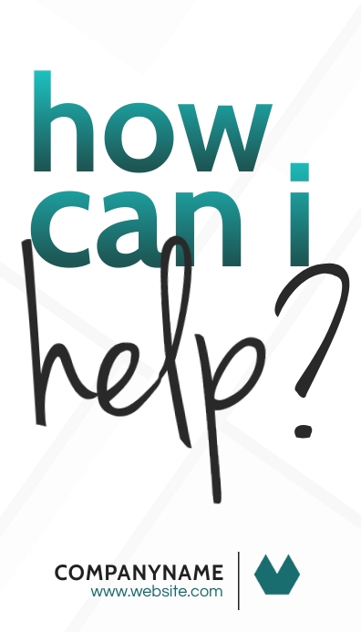 modern minimal how can i help card Template | PosterMyWall