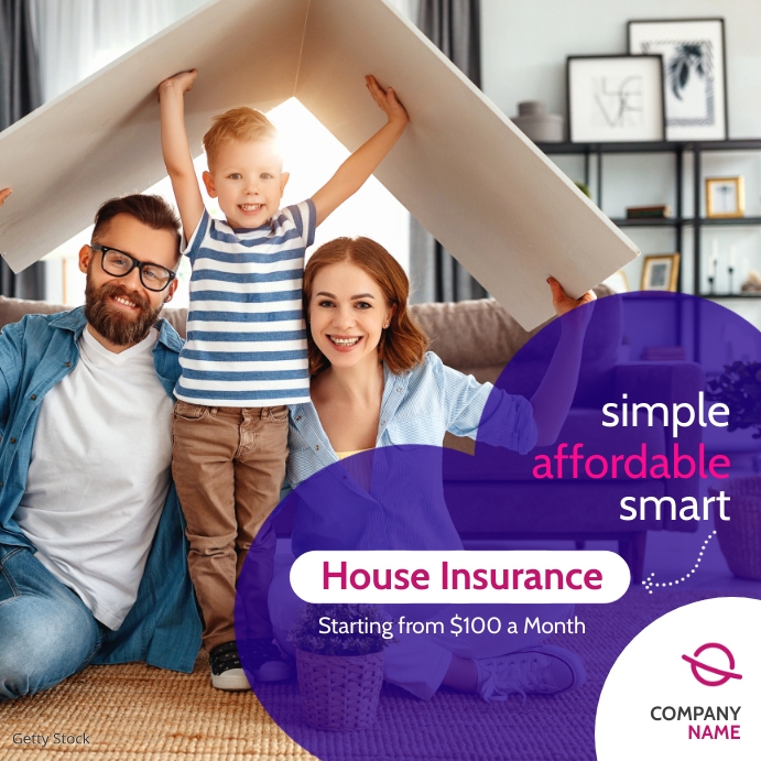 Plantilla de modern minimal insurance advertisement | PosterMyWall