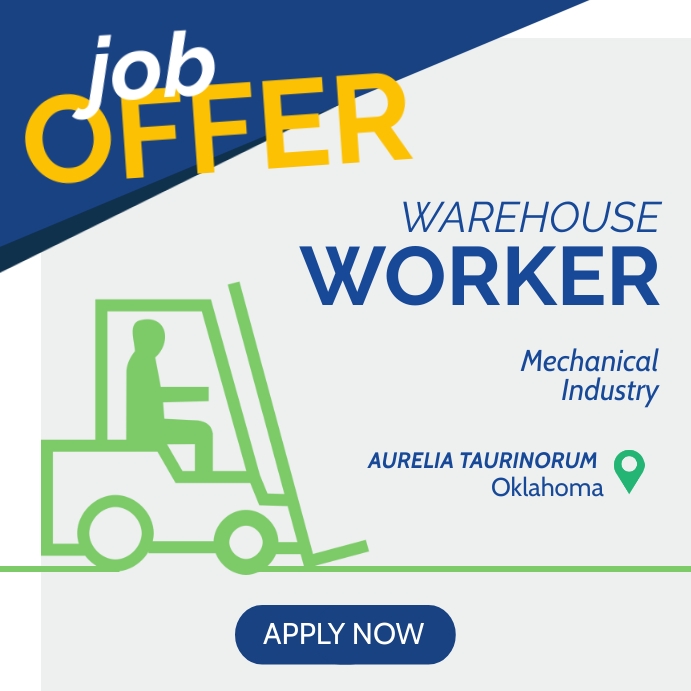 modern minimal job hiring advertising Template | PosterMyWall