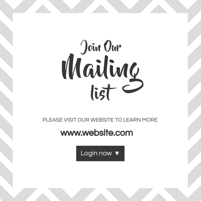 Copy of modern minimal marketing mailing list adverti PosterMyWall