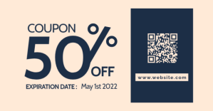 白色 Discount Coupon Facebook Shared Image Template